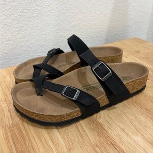 Birkenstock Unisex Mayari Vegan Sandals Black Strappy Comfort Flats Granola